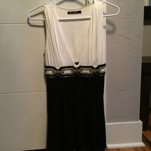 Boston Proper color block embellished top M